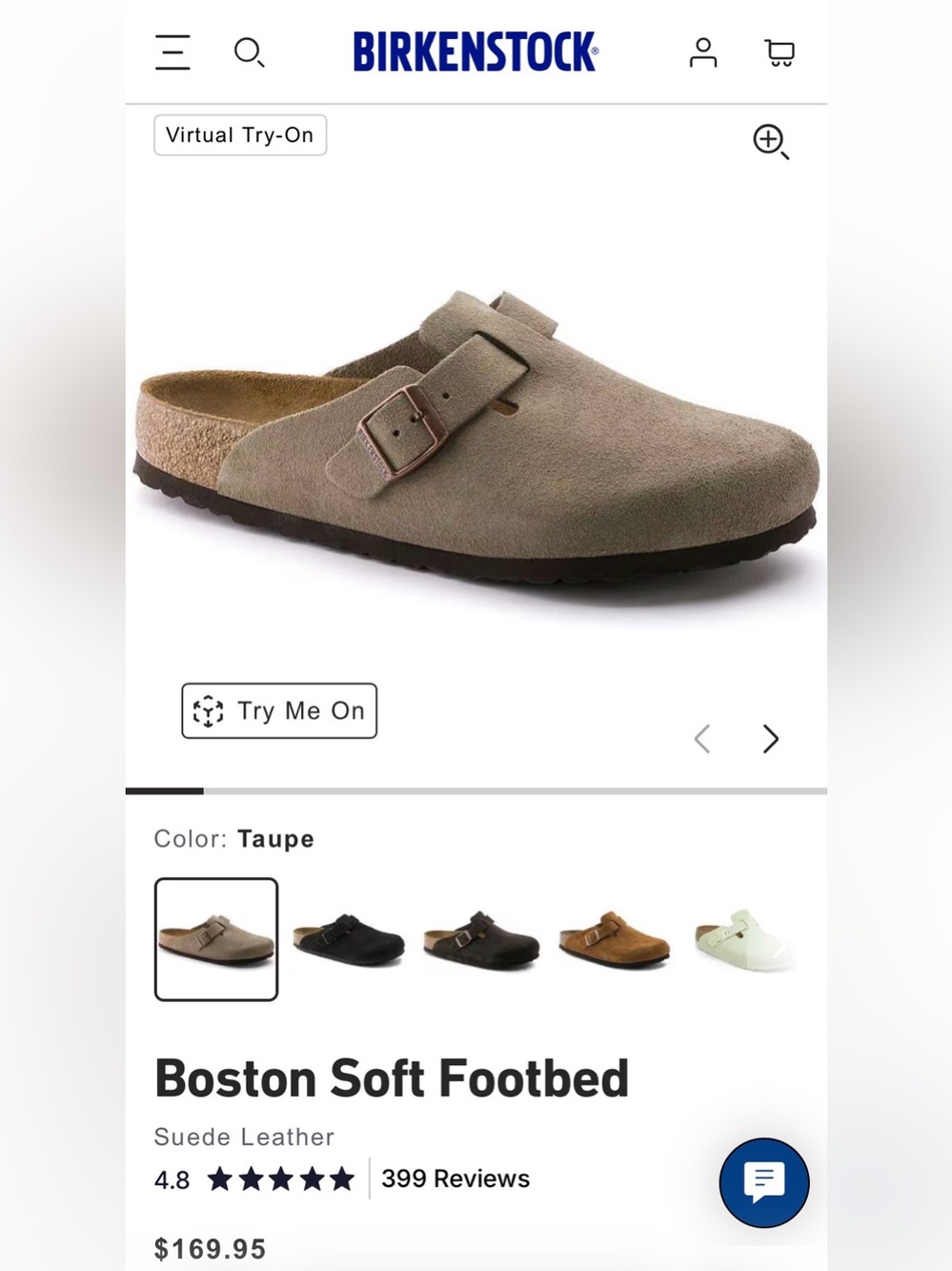 Birkenstock Boston BS Clogs Regular Width in Taupe - Picture 6 of 6